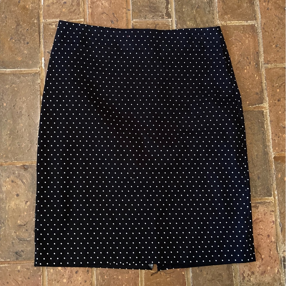 Rafaella Black Polka Dot Mini Pencil Skirt - Picture 1 of 6